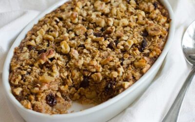 High-Protein Baked Oatmeal (with Raisins)